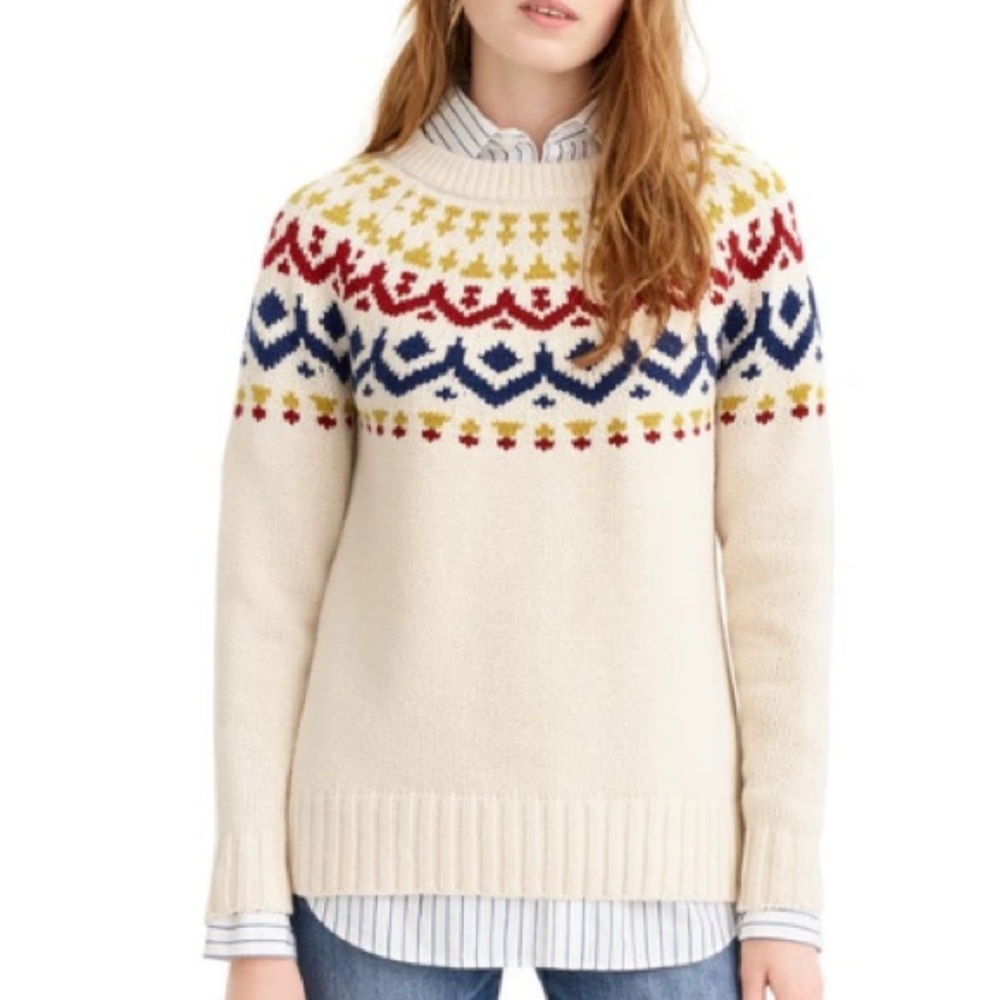 J Crew Fair Isle Multi-Sweater